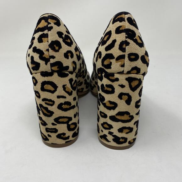 Linea Paolo Women's Size 7 Pumps Leopard Print Chunky Heels - Picture 4 of 6